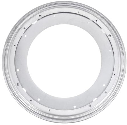 sourcing map Lazy Susan Hardware 1Stk 14 - Runde Kugelgelagerte Drehscheibe Eisen Lazy Susan Drehteller für DVD-Turm Bücherregal (Silber)