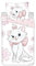 Jerry Fabrics Bettwäsche Marie Aristocats Flowers, 100 % Baumwolle, Bettbezug 140 x 200 cm + Kissenbezug 65 x 65 cm
