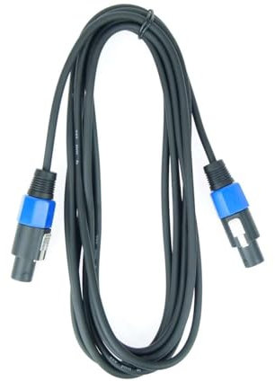 Paccs 1 x 5 m Lautsprecherkabel, Speakon Stecker 4 pol, PA Boxenkabel 2 x 1.5mm²