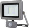 REV Außenlampe mit Bewegungsmelder FLARE - Wandlampe IP44, LED Lampe 20W, 1700 Lumen, 6500K, Erfassungswinkel 120° auf 9m, silber