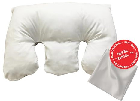 My Neck Kissenbezug TENCEL Lyocell-Edelsatin, Elfenbein: Allergikerfreundlich, Feuchtigkeitsregulierend, Umweltschonend, sanfter als Seide – 40°C Waschbar - HEFEL