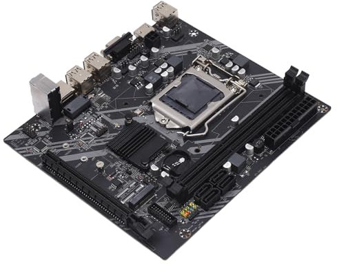 Yctze Computer Motherboard, 100M Network Card, 1155 Pin, Dual Channel DDR3, Compatible with Quad Core I3 I5 I7, Office Desktop Mainboard with SATA2.0, PCIE1X, USB, RJ45, VGA, and
