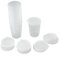 Verre doseur gradué en plastique transparent avec couvercle pour cuisine, bricolage, peinture (50 ml)