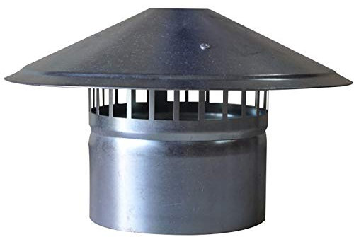 CRRONG Schornsteinhaube aus Edelstahl, wasserdicht, rund, Entlüftungshaube, Regenschutz, Schornstein, Vogelkäfigschutz, Regenschutz, Schutzkappe, Ende, 180 mm