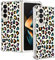 GlamCase for Samsung Galaxy Z Fold 4, Samsung Z Fold4 Clear Case - Leopard Skin Multicolor Pattern printed Clear ShockProof Protective Back Clear Case for Galaxy Z Fold 4
