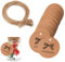 XPEX 100 Stück Handmade label Geschenkanhänger Rund 3CM mit Jute Schnur 20m Hangtag Handmade label zum annähen Etiketten Vintage Etiketten Tags für Gastgeschenke Hochzeitsdeko DIY