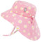 Jan & Jul Mädchen Baumwoll-Sonnenhut mit Nackenschutz, 50+ UPF für Babys und Kleinkinder (M: 6-24 Monate, Pink Daisy)