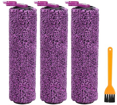 Replacement Brush Roller for Shark Steam Pickup 3-in-1 Steam Mop (Model ​​SD200/SD201/SD201C/SD201Q/SD205) Vacuum Cleaner, 3 Brush Roll, 1 Cleaning Tool Replacement Parts Accessories Kit (4 Pack)