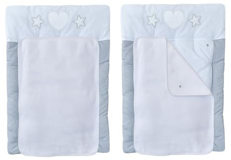 Baby Delux Wickelauflage Wickelunterlage 50x75 cm weiche Wickeltischauflage mit Frotteauflage Baumwolle wasserdicht waschbar (Little Friends)