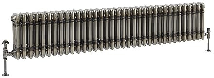 Hudson Reed Regent - Gliederheizkörper 300mm x 1595mm in lackiertem Rohmetall