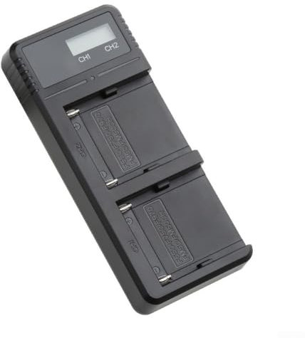 Chargeur de batterie double USB de qualité professionnelle avec écran LCD conçu spécifiquement pour Sony NPF Series