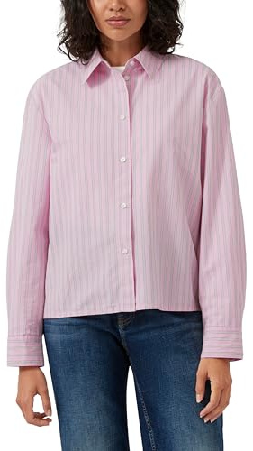 s.Oliver Damen Baumwoll-Bluse mit Rücken-Detail Hemdbluse