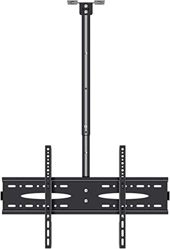 Soporte de techo multifunción para TV abatible, soporta pantallas de hasta 50 kg, soporte telescópico giratorio inclinable para TV (2,5 m)