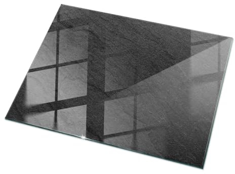 Tulup Große Rechteckige Tischplatte 120x80 cm Auswechselbare Platte Geschliffene Kanten Gehärtetes Glas Modernes Design für Küche und Esszimmer Dekoration Tafelglas - Motiv Naturstein