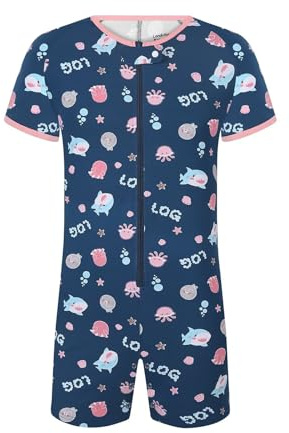 Landofgenie Mens Onesie Pajama Short Sleeve Romper for Men Print One Piece Bodysuit