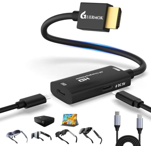 Guermok HDMI auf USB-C Display Adapter für AR-Brille 1,5 Meter 4K60Hz DC5V