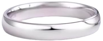 Wycian Ehering In Silber Diamond Ring For Women Original 9K Weißgold mit 0,02 CT Diamant Größe 67 (21.3) Massiv, Nicht Plattiert Mode für Gattin Weihnachten Schmuck