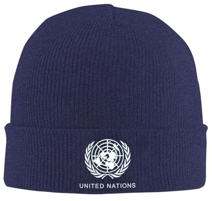 RYRFBFF Strickmütze United Nations Mütze Hippie Warm Weich Erwachsene Unisex Haube Herbst Vintage s Geburtstagsgeschenk Gehörschutz und winddichtes Geschenk