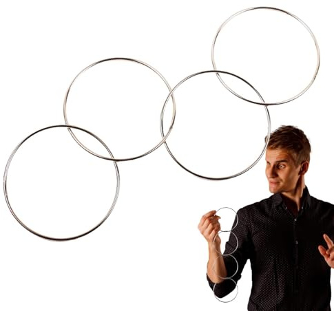 Zauberringe-Trick | Klassische Metallringe | Kreativer Verbindungsring | Chinesische Verbindungsringe | Für Bühnentricks, Straßenshows Und Zaubererübungen | Ringverkettung Zaubertrick Zauber-Artikel
