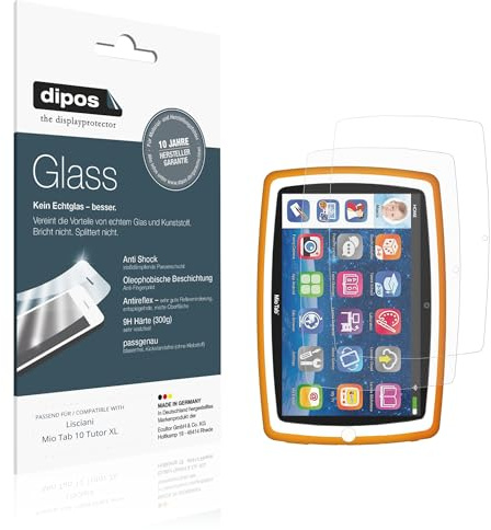 dipos I 2x Pellicola Protettiva opaco compatibile con Lisciani Mio Tab 10 Tutor XL Protezione Vetro Flessibile 9H