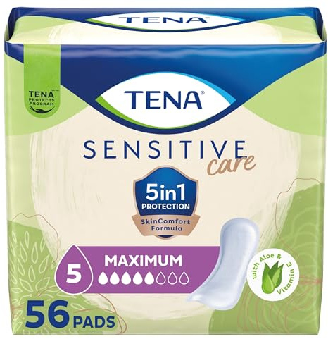 TENA Sensitive Care Maximum Pads, Regular Length, 56 count