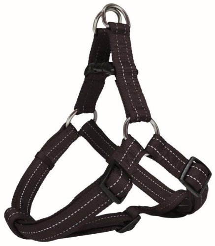 Trixie 13731 Softline Reflect Stripe Geschirr, XS-S: 30-40 cm/10 mm, schwarz