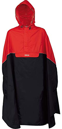 PRO-X elements TRENTO Rad-Poncho zweifarbig I Regenponcho mit Kapuze, reflektierenden Paspeln & verschweißten Nähten I Damen & Herren Regencape