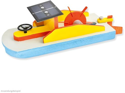 matches21 HOME & HOBBY Boot Modell DIY Holz Bastelset für Kinder ab 12 Jahren mit Schaufelrad & Solarzelle