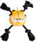 Garfield & Odie Pets Club Garfield Plüschtier mit Seilen