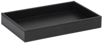 Andrea House - Bandeja Efc Piel Neg 14X23X3Cm (AX12206)