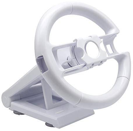 OSTENT Multi-Winkel Racing Game Lenkrad Stand kompatibel für Nintendo Wii Console Controller Farbe Weiß