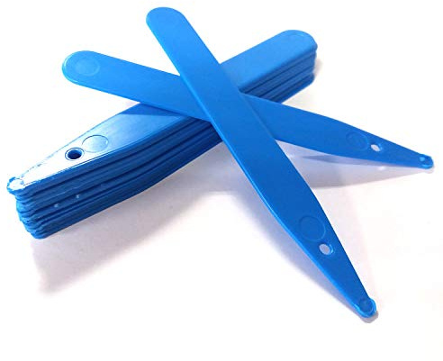 Elixir Gardens L4 Plastic Re-Usable Plant & Flower Labels | Pen & Pencil Compatible | from 50-10000 | 4 / 10cm Blue Stick in Label x 500