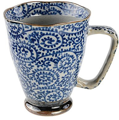 Tokyo Design Studio Tasse mt-3005/B, en Porcelaine, Bleu/Gris, 9 x 11 cm