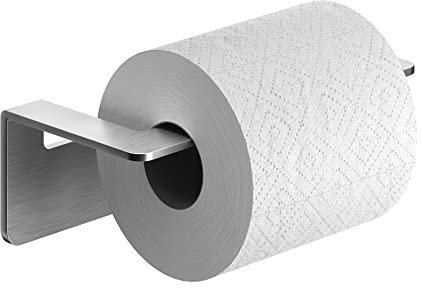 WEISSENSTEIN Porte Papier Toilette en INOX avec Adhésif - Porte Rouleau Papier WC Mural - sans Trou Et Perçage - Salle de Bains