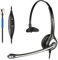 Wantek RJ9 Telefon Headset mit Mikrofon Noise Cancelling & Lautstärkeregler, Festnetztelefon Kopfhörer für Cisco Telefon 6921 6941 6945 7841 7942 7945 7960 7965 8811 8851(Y600C1)