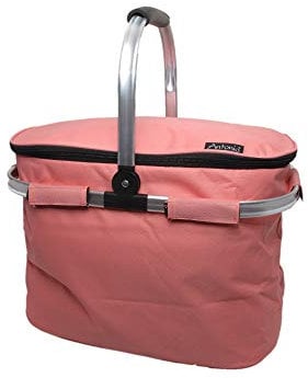 Antonio - Thermo-Einkaufskorb XXL Kühltasche 40 Liter (Rosa)