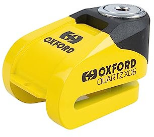 Oxford Quartz XD6 Motorcycle Scooter Bike Durable Theft Protection Disc Lock 6mm Pin Yellow/Black