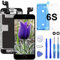 Brinonac Écran pour iPhone 6s 4,7 LCD de Remplacement Complet Préassemblés Capteur de Proximité, Caméra Frontale, Écouteur et Bouton Home avec Kit de Réparation (Noir)