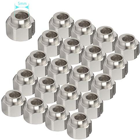 Chudian 20 Stück Edelstahl Exzenter Spacer Mutter 5mm Bohrung Für V Rad Aluminium Extruder 3D Drucker