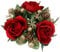 Gisela Graham Weihnachtskerzen Ring rote Rose für 2,5 cm Dinnerkerze 2er Set