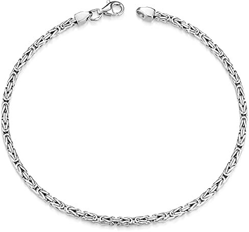 Materia Herren Königskette Armband Silber 925 Armkette Männer 18cm rhodiniert SA-3-18cm