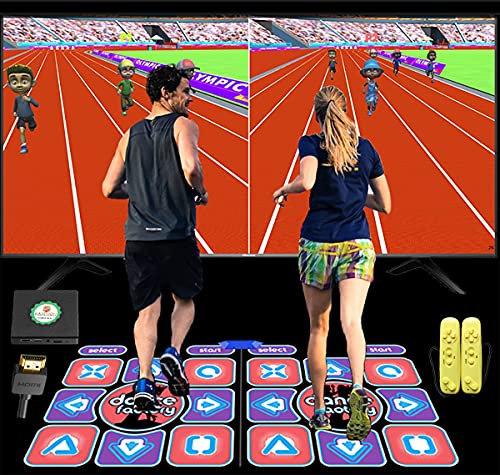 Dance Mat for Kids, Cordless Dance Pad with English Manual and HDMI Output, Non-slip Double Play Mats Built in Retro Arcade Games Machines for Home, Birthday Presents for Boys Girls 6 Yrs Old and Up