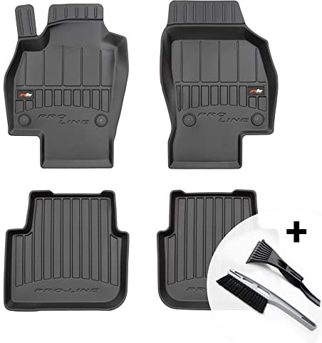 moto-MOLTICO 3D Gummimatten Auto, 4-teiliges Set, Allwetter Gummi Fußmatten, Antirutsch & Wasserfest Autoteppiche - passend für Skoda Scala 2019-