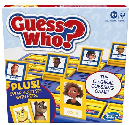 Hasbro Gaming Guess Who? Board Game, with People and Pets Cards, The Original Guessing Game for Kids, Ages 6 and Up, Easter Gifts for Boys and Girls (Amazon Exclusive)
