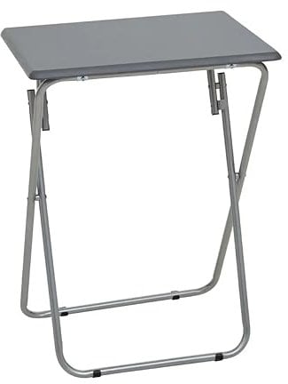 Premier Housewares Portable Camping Table - Compact Small Folding Drink Coffee Fold up Table - Lightweight Collapsible Outdoor Table for Camp Picnic - Kitchen Work Top Table (Grey)