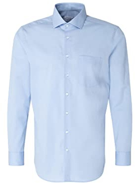 Seidensticker Regular Fit Langarm Popeline Camicia Uomo