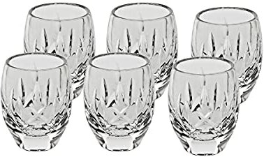 CRISTALICA Wodkaglas Likörglas Schnapsglas 6er Set 50ml H 6cm Transparent Kristallglas