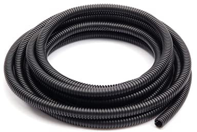 ANMOO 5M Corrugated Tube Flexible Plastic 20mm for Pond Hose Garden Home Bedroom Tubing Pipe for Protecting Electrical Cables (Outsize Dia 25mm)