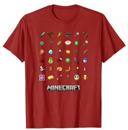 Minecraft T-Shirt, Herren, Junge M√§nner, Minecraft-Fans, Kinder, Halbarm, T-Shirt, Blau, S