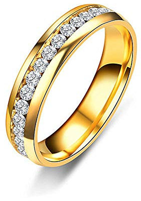 Magnetischer Ring Anti Ermüdung Körperformung Titan Stahl Ring Fit Bleiben Gewichtsverlust Bogen Einfacher Kreis Mit Diamanten Edelstahl Ring Damen Herren Schmuck Gold 9